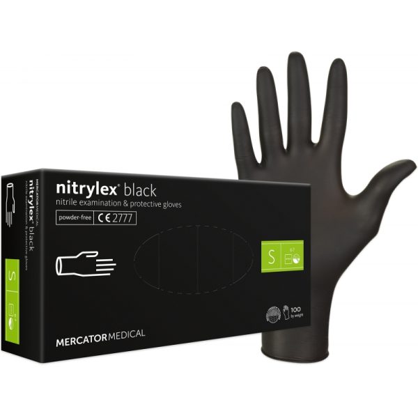 Nepudrované nitrilové zdravotnické rukavice NITRYLEX BLACK