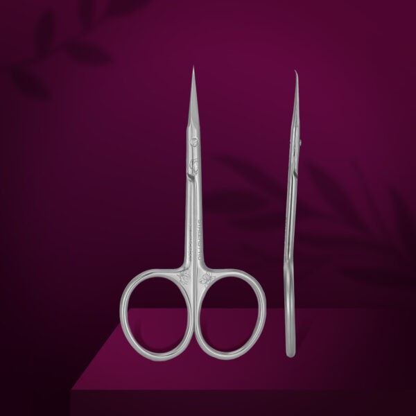 Professional cuticle scissors with hook  STALEKS EXCLUSIVE 21 TYPE 2 (magnolia)