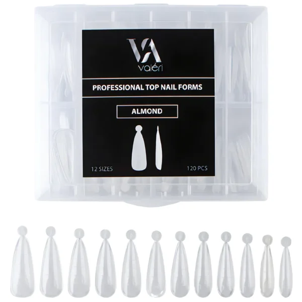 Valeri Horní formy na modeláž nehtů Top Nail Forms Almond