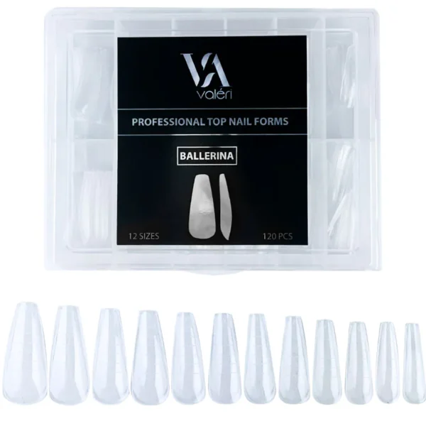 Valeri Horní formy na modeláž nehtů Top Nail Forms Ballerina