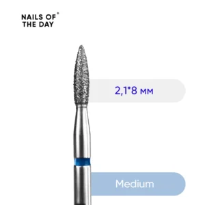 NAILSOFTHEDAY Diamond flame cutter 2.1*8 mm,blue