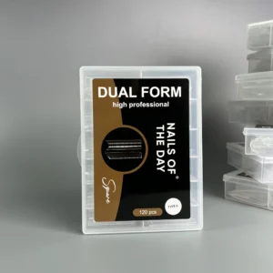 NAILSOFTHEDAY Dual Form Square 04 (Typ 6) – horní formy obloukový čtverec pro částečnou korekci/modeláž, 120 kusů
