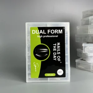 NAILSOFTHEDAY Dual Form Square 05 (Typ 7) – horní formy čtverec pro střední délku, vhodné pro nehty rostoucí směrem dolů, 120 kusů
