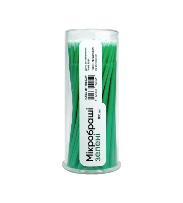 NAILSOFTHEDAY Microbrush green, 100 pcs
