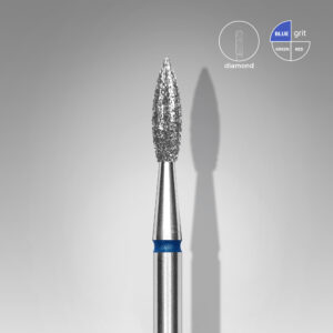 Staleks Diamantový brusný nástavec špičatý - "flame" blue - FA11B023/8