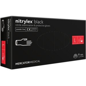 Nepudrované nitrilové zdravotnické rukavice NITRYLEX BLACK L