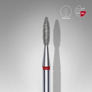 Staleks Diamantový brusný nástavec - "flame" red - FA10R021/8
