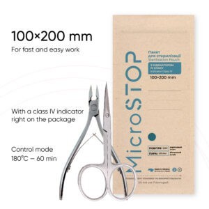Kraftové sáčky 100x200 mm pro sterilizaci Microstop ECO, hnědé(100 ks)