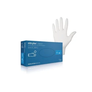 Nepudrované nitrilové zdravotnické rukavice NITRYLEX WHITE M