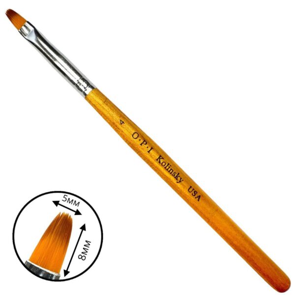Oválný štětec OPI pro stavbu a modelaci nehtů gelem a akrylem - 04