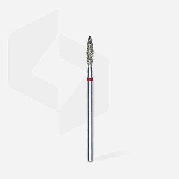 Diamantová Fréza Na Nehty, "Flame", Červený, Průměr Hlavy 2,3 Mm, Pracovní Část 10 Mm - Image 2