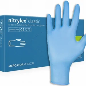 Nepudrované nitrilové zdravotnické rukavice NITRYLEX BLUE S