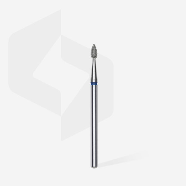 Diamond nail drill bit drop blue STALEKS EXPERT head diameter 2,3 mm / working part 5 mm - Modrá - Image 2