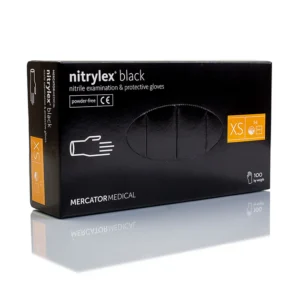 Nepudrované nitrilové zdravotnické rukavice NITRYLEX BLACK XS