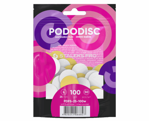 Staleks Brusné papíry Pododisc 25mm PDFS-25-100 bílé