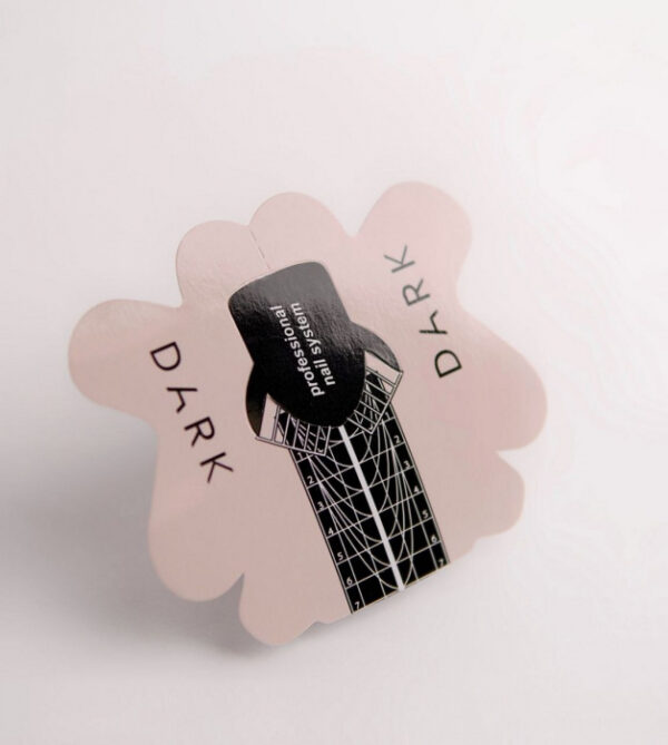 Papírové formy na prodloužení nehtů Dark , 100 pcs