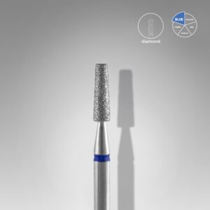 Diamond nail drill bit frustum STALEKS EXPERT head diameter 2,5 mm / working part 8 mm - Modrá