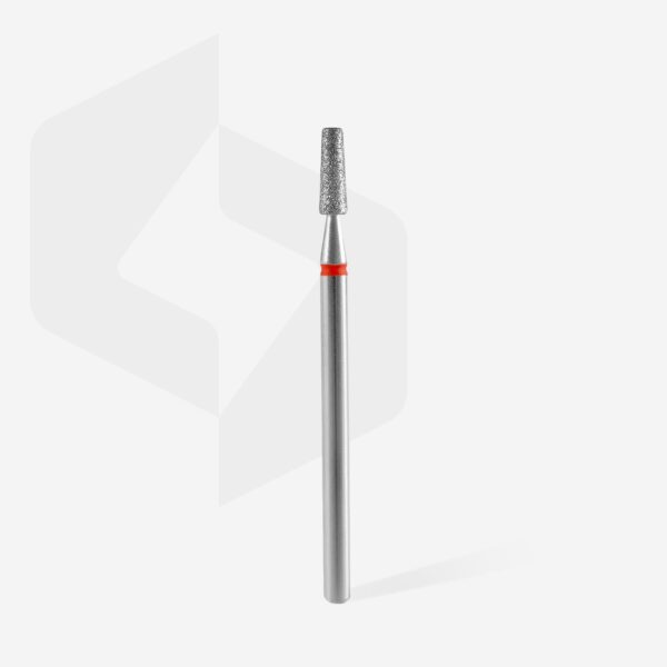 Diamond nail drill bit frustum STALEKS EXPERT head diameter 2,5 mm / working part 8 mm - Červená - Image 2