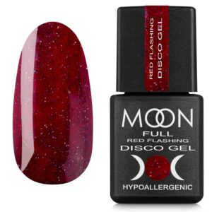 Gel lak na nehty Moon Full Red Flashing Disсo Gel 07, 8 ml