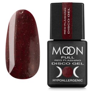 Gel lak na nehty Moon Full Red Flashing Disсo Gel 08, 8 ml