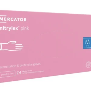 Nepudrované nitrilové zdravotnické rukavice NITRYLEX PINK M