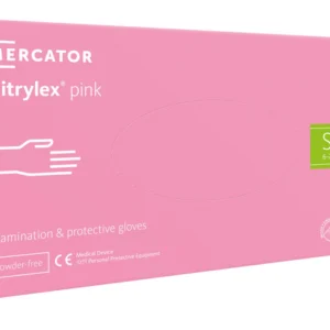 Nepudrované nitrilové zdravotnické rukavice NITRYLEX PINK S