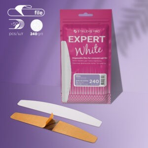 Disposable white files for crescent nail file EXPERT 42 240 grit (50 pcs)