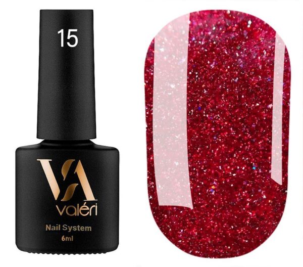 Color Gel Polish Flash VALERI 15, 6 ml