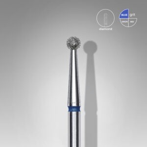 Diamond nail drill bit ball blue EXPERT head diameter 2,5 mm