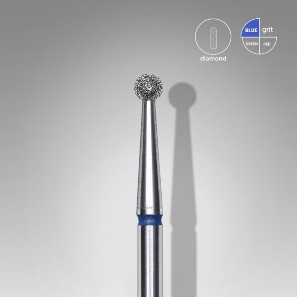 Diamond nail drill bit ball blue EXPERT head diameter 2,5 mm