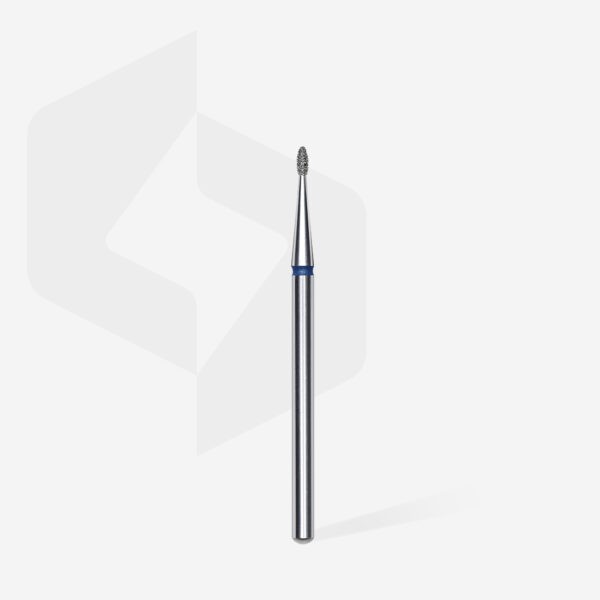 Diamantový brusný nástavec na nehty – zaoblený pupen, modrý, EXPERT Průměr hlavy: 1,2 mm / pracovní část: 3 mm - Image 2