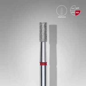 Diamantový brusný nástavec válec červený EXPERT Průměr hlavy: 2,5 mm / pracovní část: 6 mm