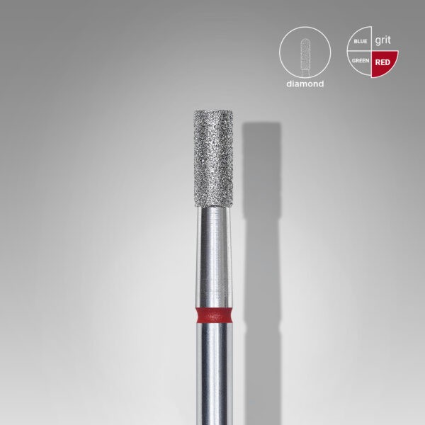 Diamantový brusný nástavec válec červený EXPERT Průměr hlavy: 2,5 mm / pracovní část: 6 mm