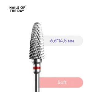 NAILSOFTHEDAY Carbide corn milling cutter 6.6*14.5 mm, red