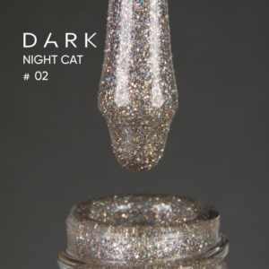 Dark gel polish Night Cat, 10 ml - 02