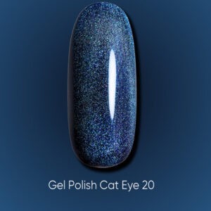 Dark gel polish Cat Eye 20, 6 ml
