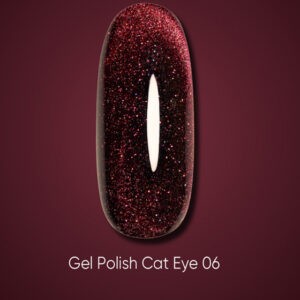 Dark gel polish Cat Eye 06, 10 ml