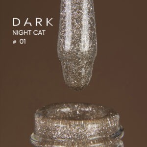 Dark gel polish Night Cat, 10 ml - 01
