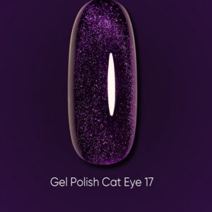 Dark gel polish Cat Eye 17, 6 ml