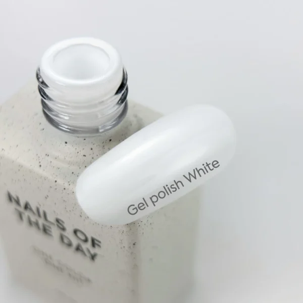 NAILSOFTHEDAY Gel polish White-001, 10 ml - Obrázek 2