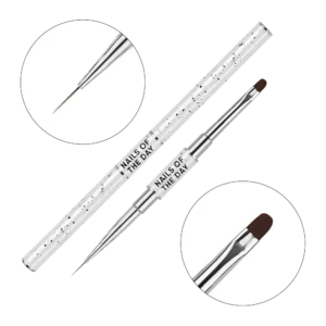 NAILSOFTHEDAY Professional Brush 2-in-1: Liner & Oval, 11 mm