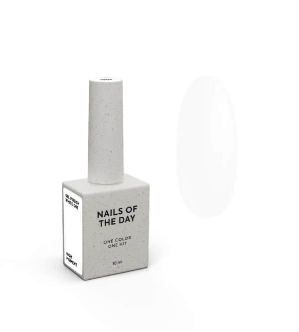NAILSOFTHEDAY Gel polish White-001, 10 ml
