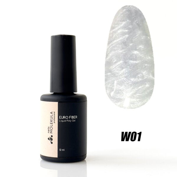 Molekula Euro Fiber Gel W01 Alpine Snow, 12ml