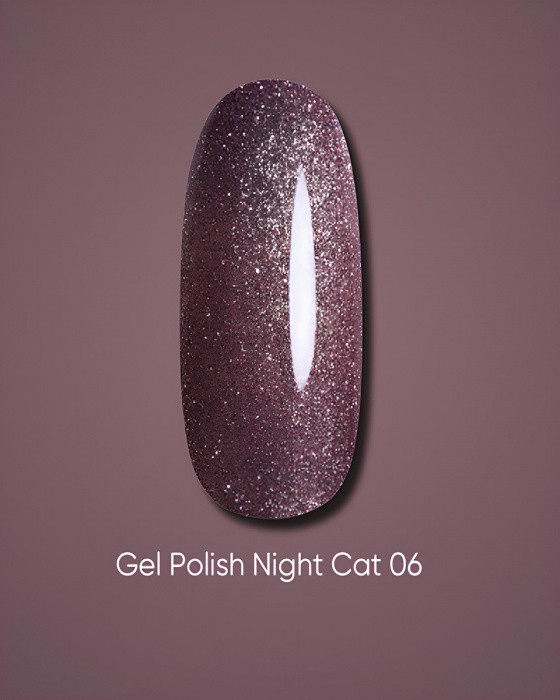 Dark gel polish Night Cat, 6 ml - 06 obrázek 1 Dark gel polish Night Cat, 6 ml - 06