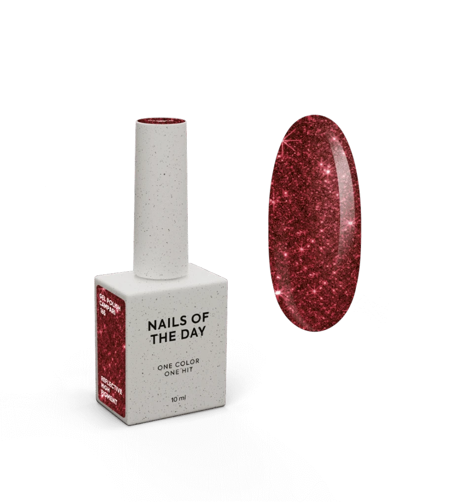 NAILSOFTHEDAY Gel polish Campari-165, 10 ml obrázek 1 NAILSOFTHEDAY Gel polish Campari-165, 10 ml